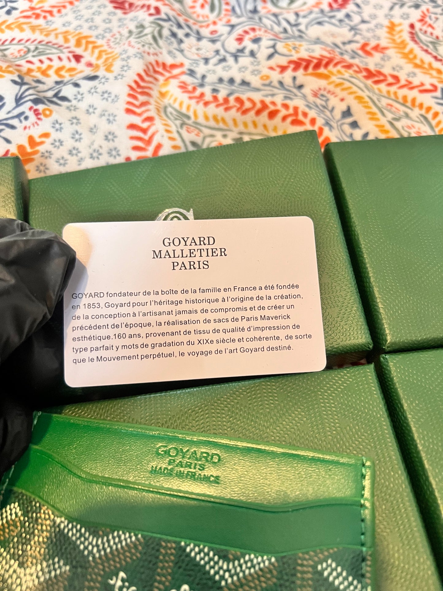 Green Card Holder With Box