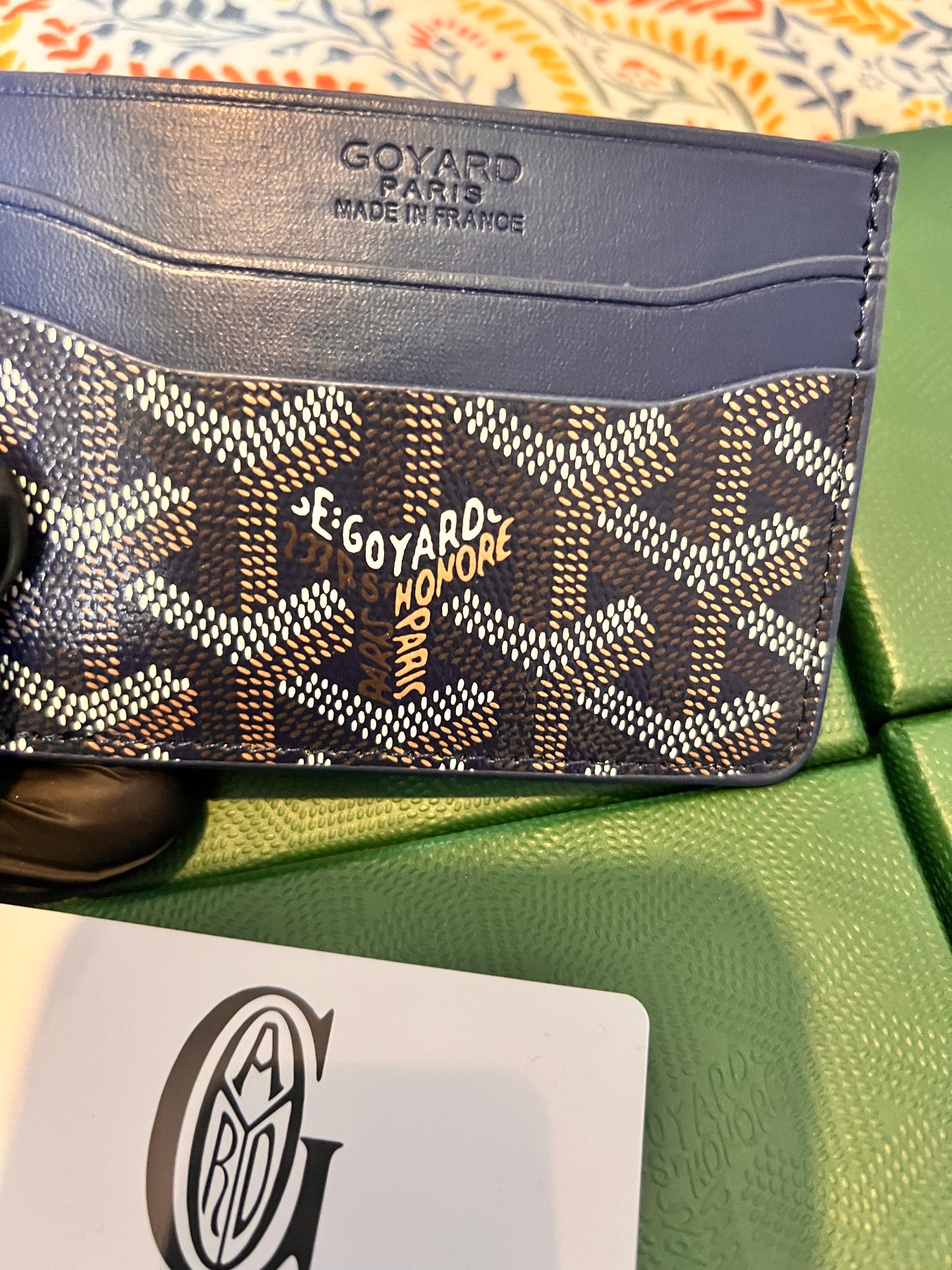 Royal Blue Card Holder With Box