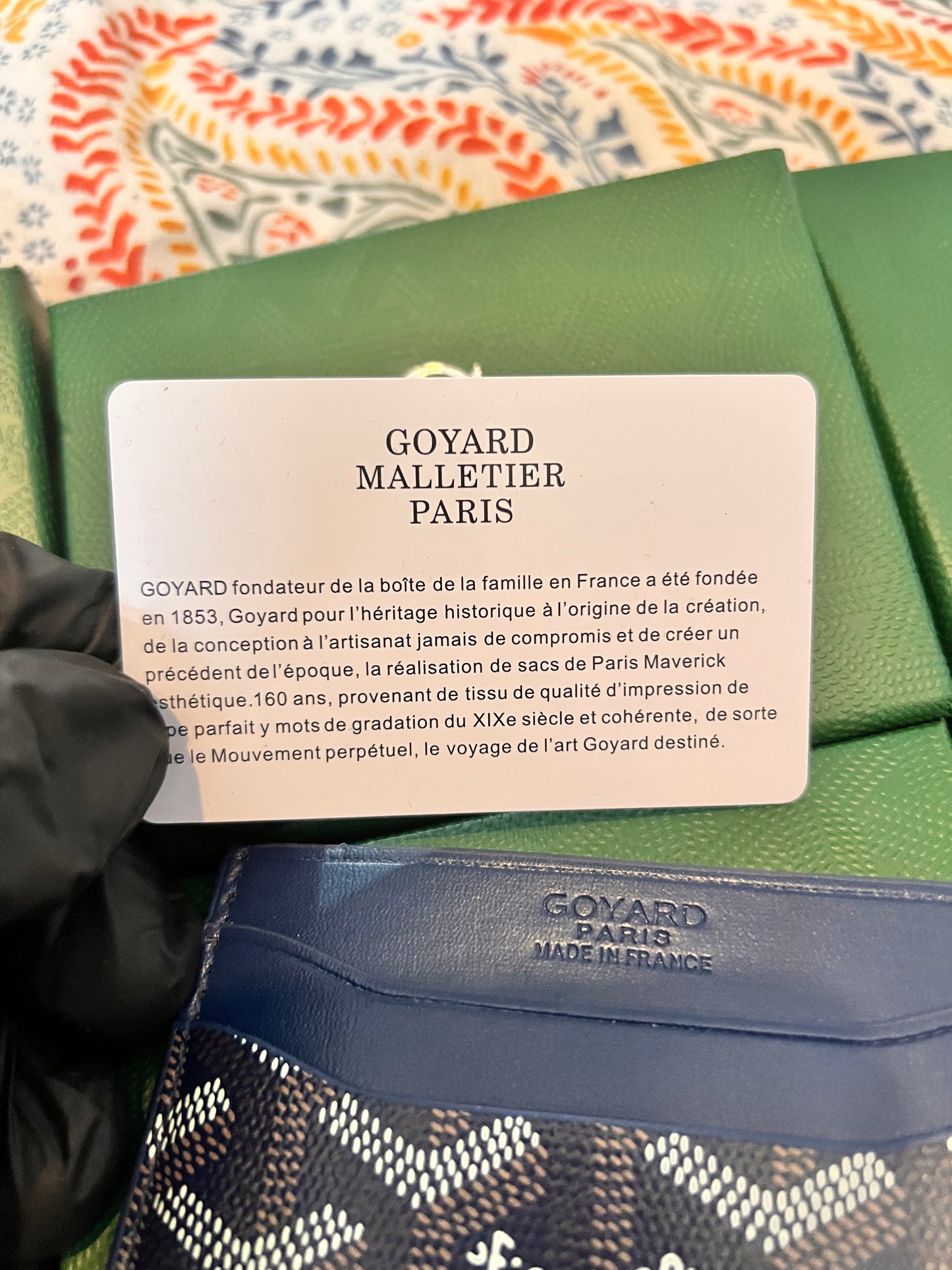 Royal Blue Card Holder With Box