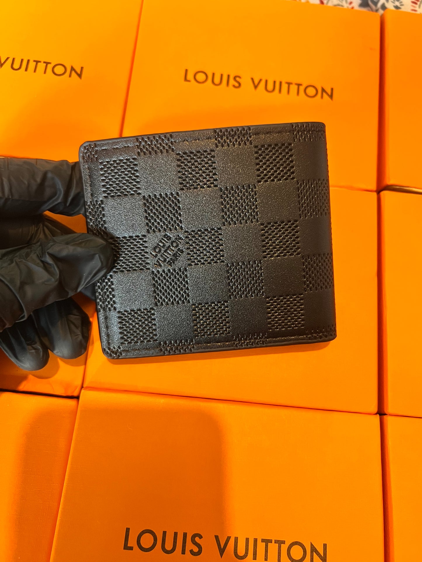 Black pressure Wallet With Box