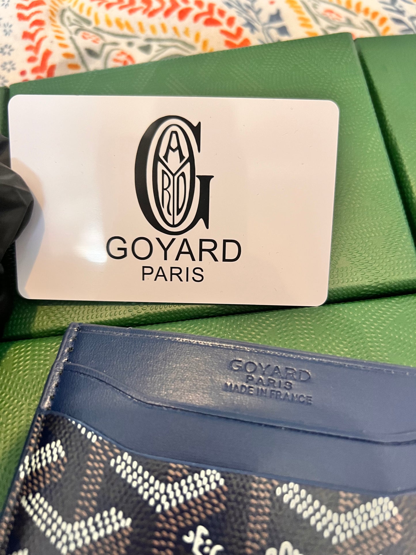 Royal Blue Card Holder With Box